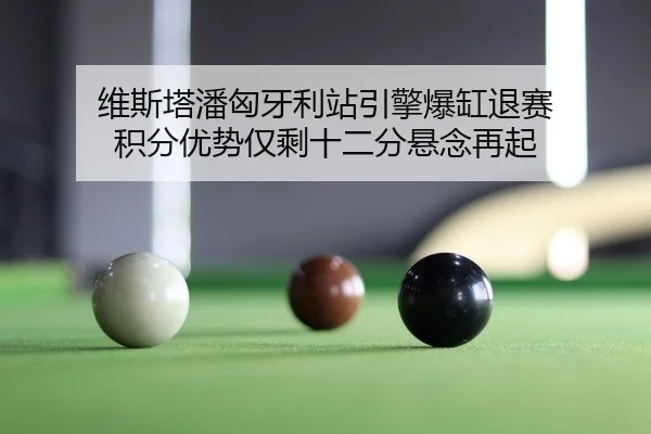维斯塔潘匈牙利站引擎爆缸退赛 积分优势仅剩十二分悬念再起